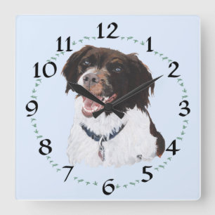 Brittany With Ducks Square Wall Clock