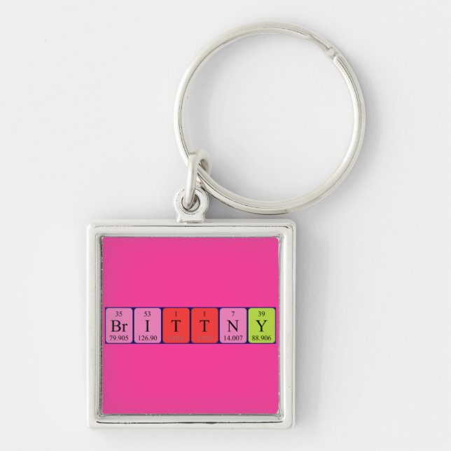 Brittny periodic table name keyring (Front)