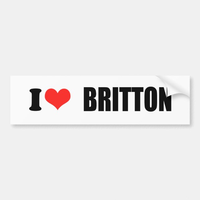 BRITTON 2010 BUMPER STICKER (Front)