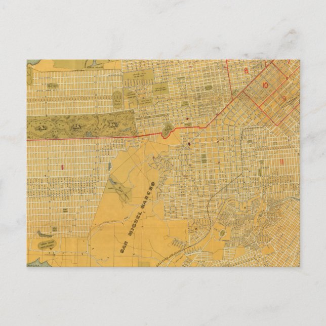 Britton and Rey's Guide Map Postcard (Front)