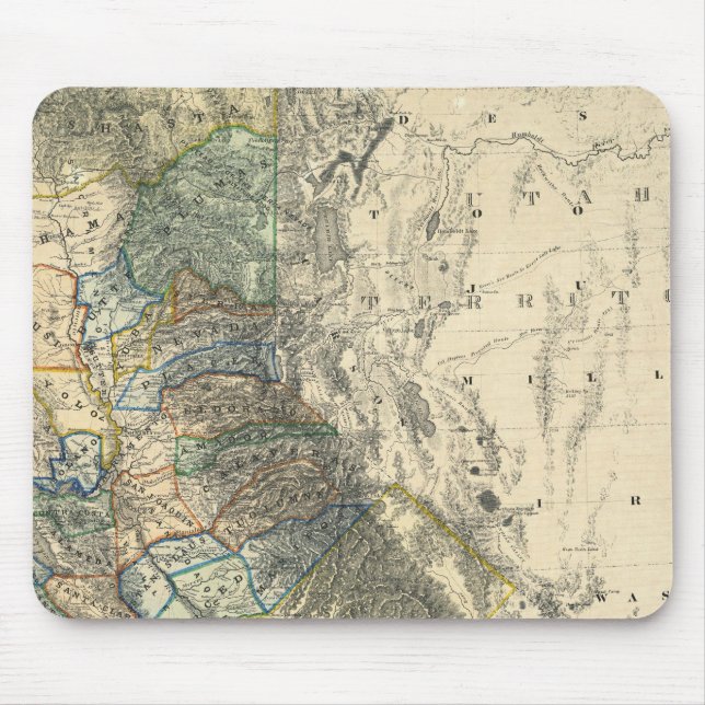 Britton and Rey's Map of California Mouse Pad (Front)