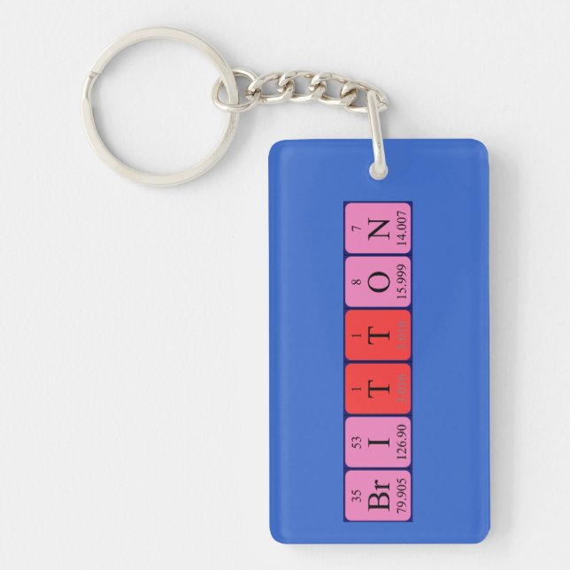 Britton periodic table name keyring (Front)