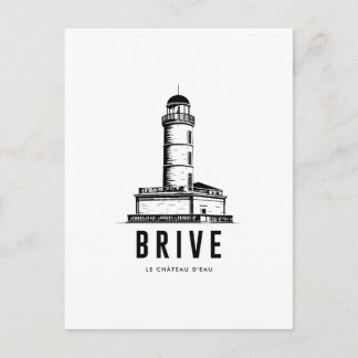 BrivelaGaillarde  Le Chateau dEau  Affiche Vintage Postcard