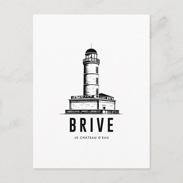 BrivelaGaillarde  Le Chateau dEau  Affiche Vintage Postcard (Front)
