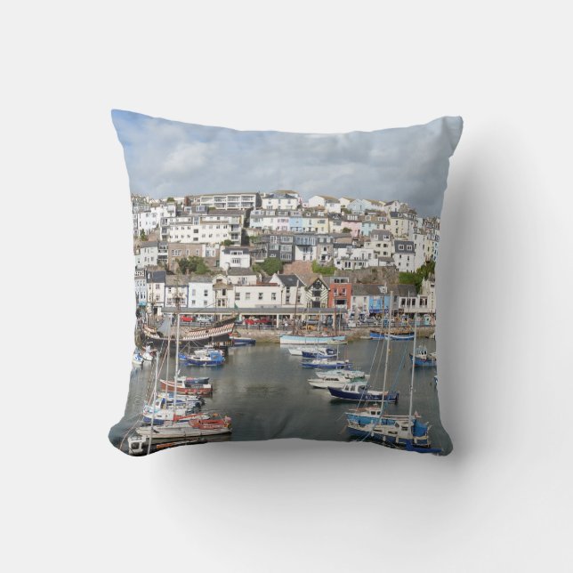 Brixham, Devon, England Throw Cushion/Pillow Cushion (Front)