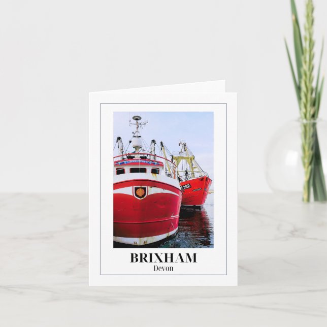 Brixham Harbor, English Riviera, Devon Card (Front)