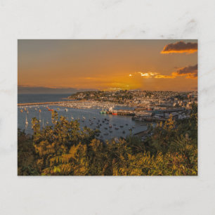 Brixham Harbour At Sunset Postcard