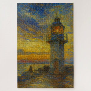 Brixham Harbour Lighthouse Turner Style Art Puzzle