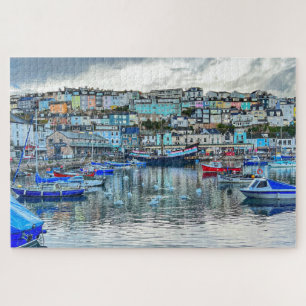 Brixham Harbour Swans: Devon Coast 1000pc Puzzle