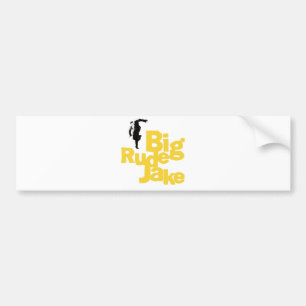 BRJ skanking man bumper sticker, white bg Sticker
