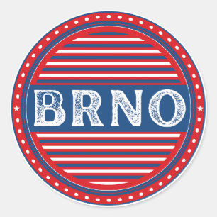 Brno City Pride Emblem – Czech Identity Classic Round Sticker