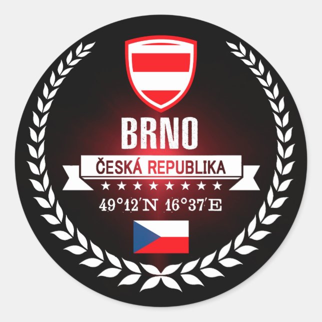 Brno Classic Round Sticker (Front)