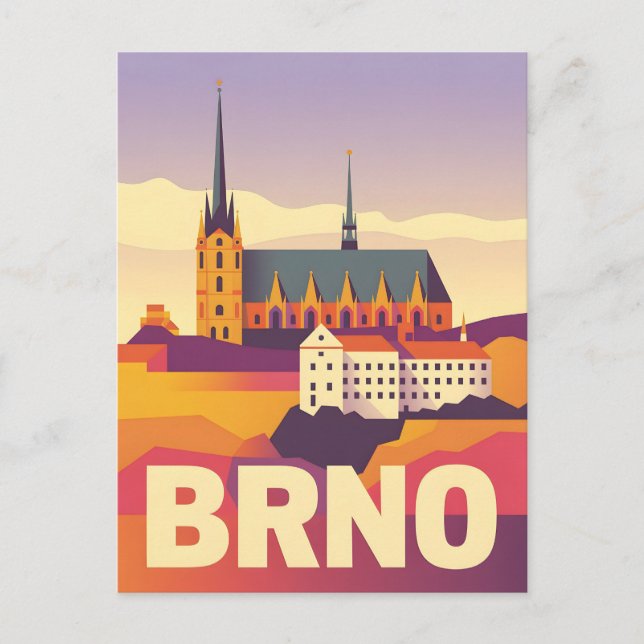 Brno vintage  postcard (Front)