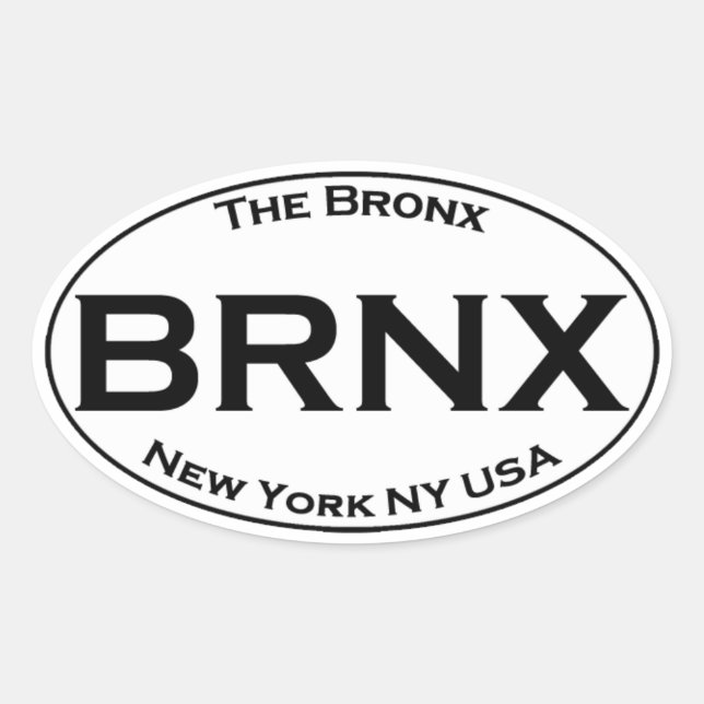 BRNX - The Bronx New York Oval Logo Oval Sticker (Front)