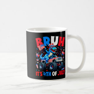 Bro 4th Of July Monster Truck T-Rex Dinosaur Boys Coffee Mug