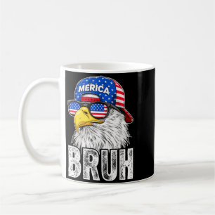Bro Bald Eagle Sungles Aamerican 4th Of July Funny Coffee Mug