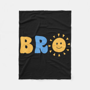 Bro Brother Of The Birthday First Trip Around The Fleece Blanket