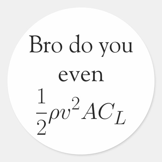Bro do you even lift (force) classic round sticker (Front)