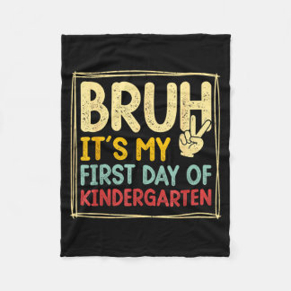 Bro First Day Of Kindergarten Back To School Boy Fleece Blanket