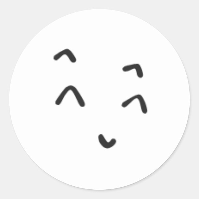 bro happy classic round sticker (Front)