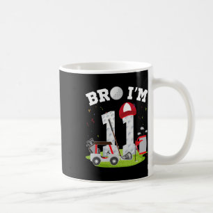 Bro I'm 11 Year Old Golf Theme 11th Birthday Golfe Coffee Mug