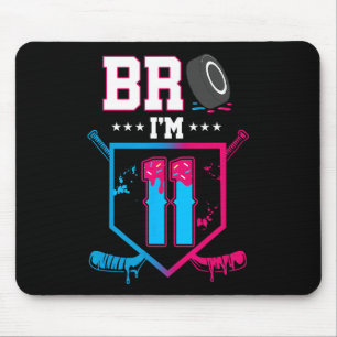 Bro I'm 11 Year Old Hockey Ice Cream Drip 11th Bir Mouse Pad