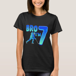 Bro I'm 7 Ice Hockey Lover 7th Birthday Party Kids T-Shirt