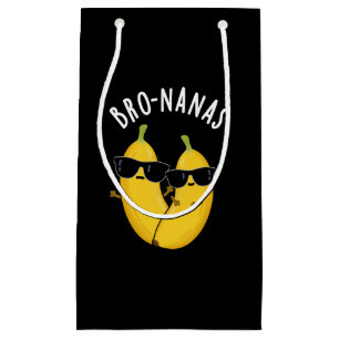 Bro-nanas Funny Fruit Banana Pun Dark BG Small Gift Bag