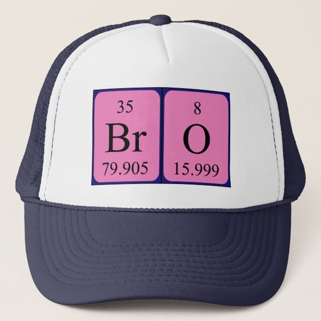 Bro periodic table name hat (Front)