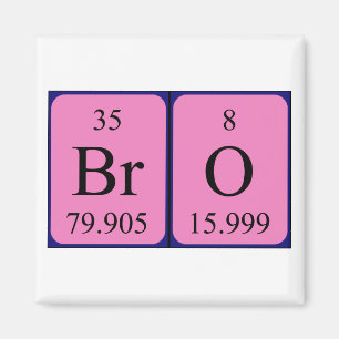 Bro periodic table name magnet