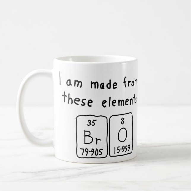 Bro periodic table name mug (Left)
