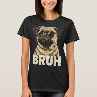 Bro Pug Youth Boys Graphic N Meme Cute Pugs Dog T-Shirt