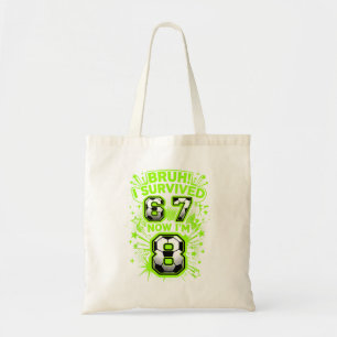 Bro Survived 6 7 8 Soccer Player 8th Birthday Tote Bag