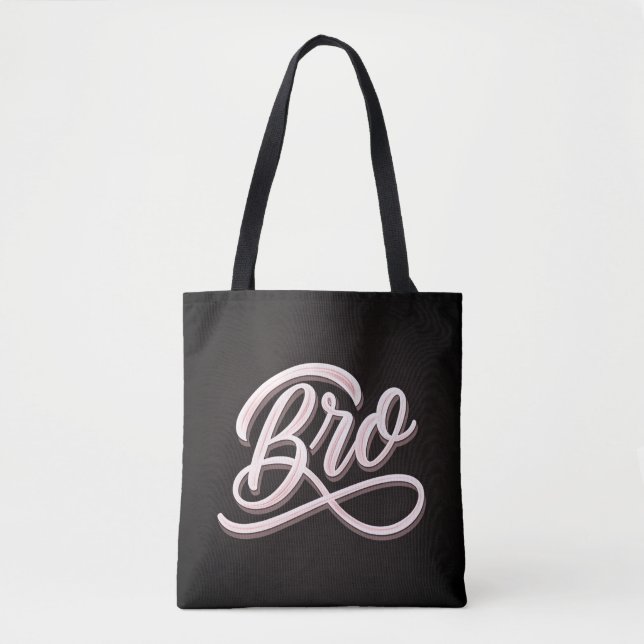 "BRO" Vintage Lettering Tote (Front)