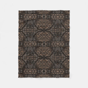 Broa Style Viking Faux Leather Pattern Fleece Blanket
