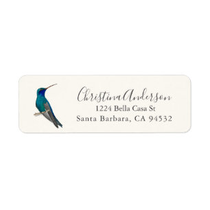 Broad-billed Hummingbird Return Address Label