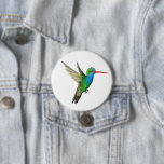 Broad-billed Hummingbird Watercolor Art 7.5 Cm Round Badge<br><div class="desc">Check out this awesome watercolor illustration of a cute broad-billed hummingbird. Check out my shop for more designs too!</div>