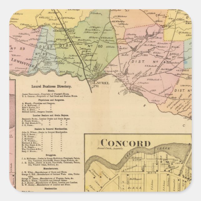 Broad Creek Square Sticker (Front)