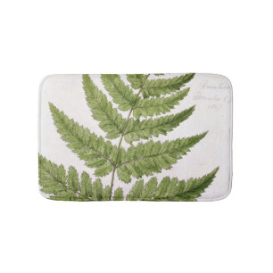 Broad Prickly-toothed Buckler Fern, painted at Bra Bath Mat