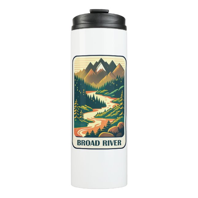 Broad River North Carolina South Carolina Colours Thermal Tumbler (Front)