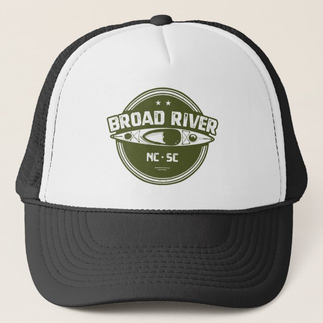 Broad River North Carolina South Carolina Kayaking Trucker Hat (Front)