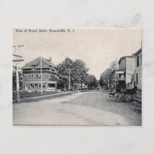 Broad St, Branchville, New Jersey Vintage Postcard