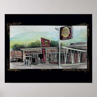 Broad St Shell Station Poster