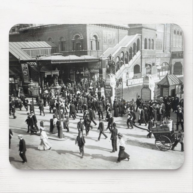 Broad Street Railway Station, London, c.1890 Mouse Pad (Front)