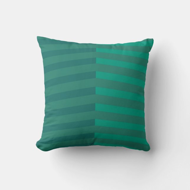 Broad Stripes in Blue Pattern Pillow (Front)
