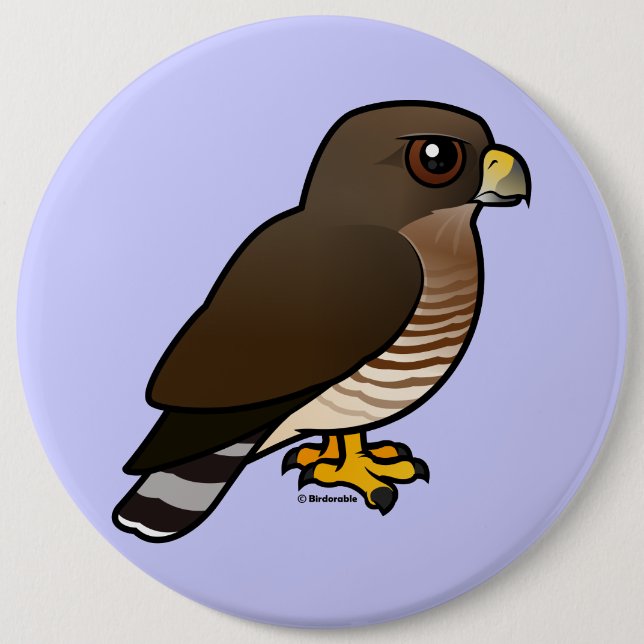 Broad-winged Hawk 6 Cm Round Badge (Front)