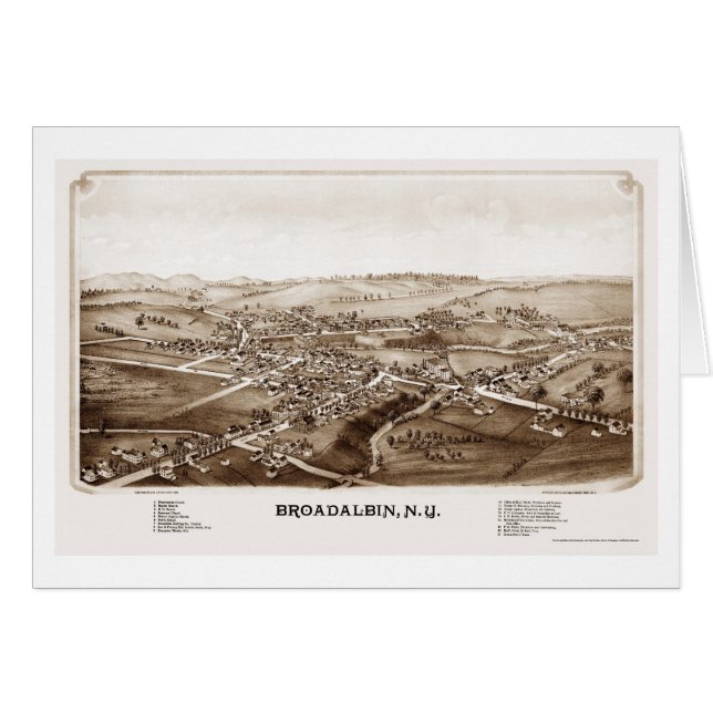 Broadalbin, NY Panoramic Map - 1880 (Front Horizontal)