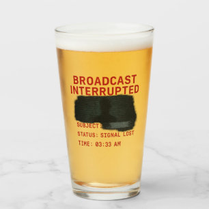 Broadcast Interrupted - Signal Lost Glitchcore Tee Glass