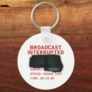 Broadcast Interrupted - Signal Lost Glitchcore Tee Key Ring
