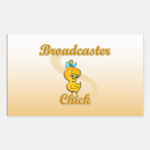 Broadcaster Chick Rectangular Sticker